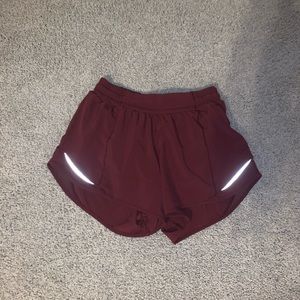 LULULEMON SHORTS!!! Maroon and super cute! Size 4